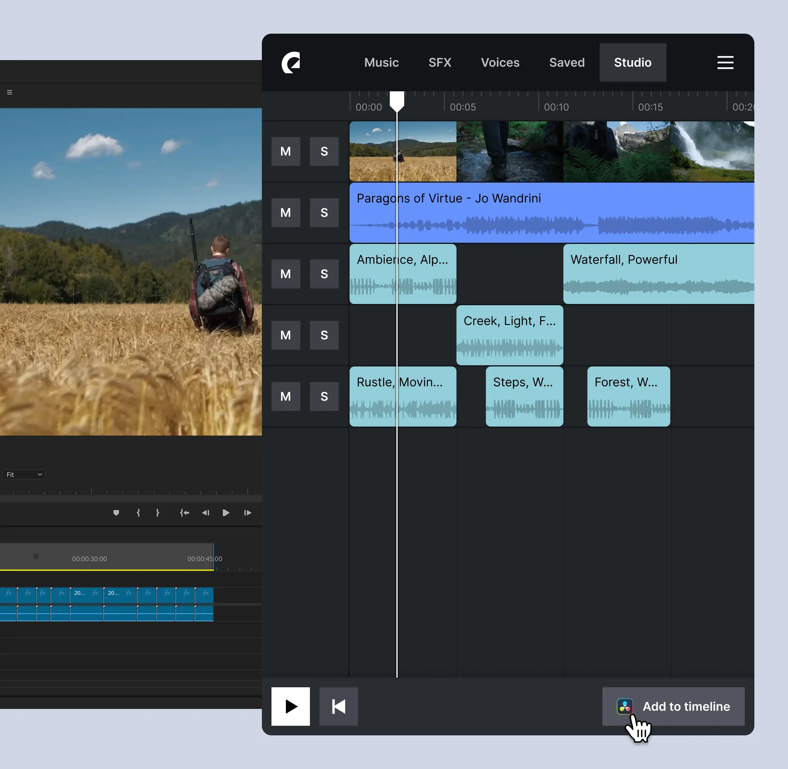Create fully synced soundtrack drafts in DaVinci