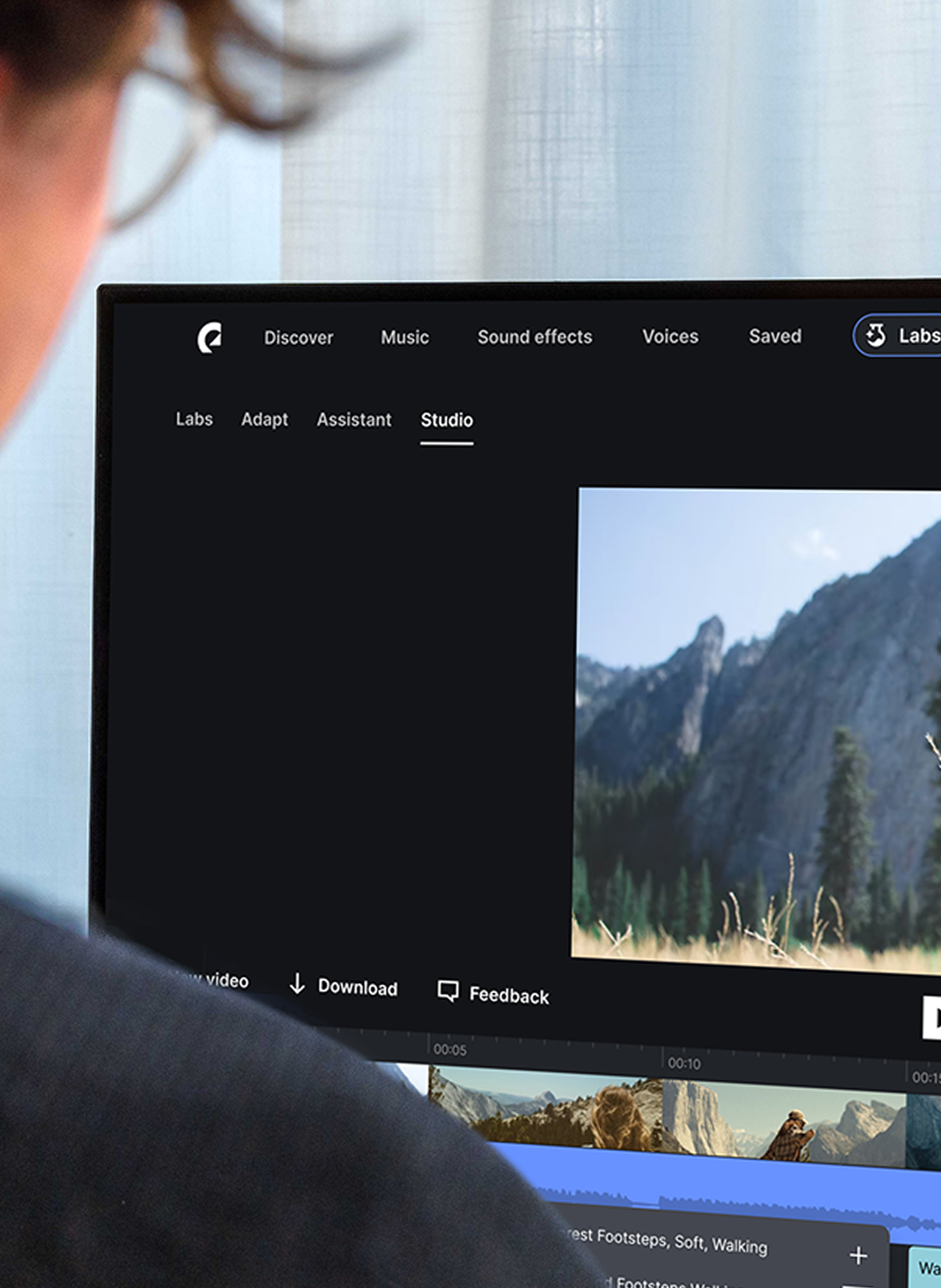 Epidemic Sounds AI tool Studio