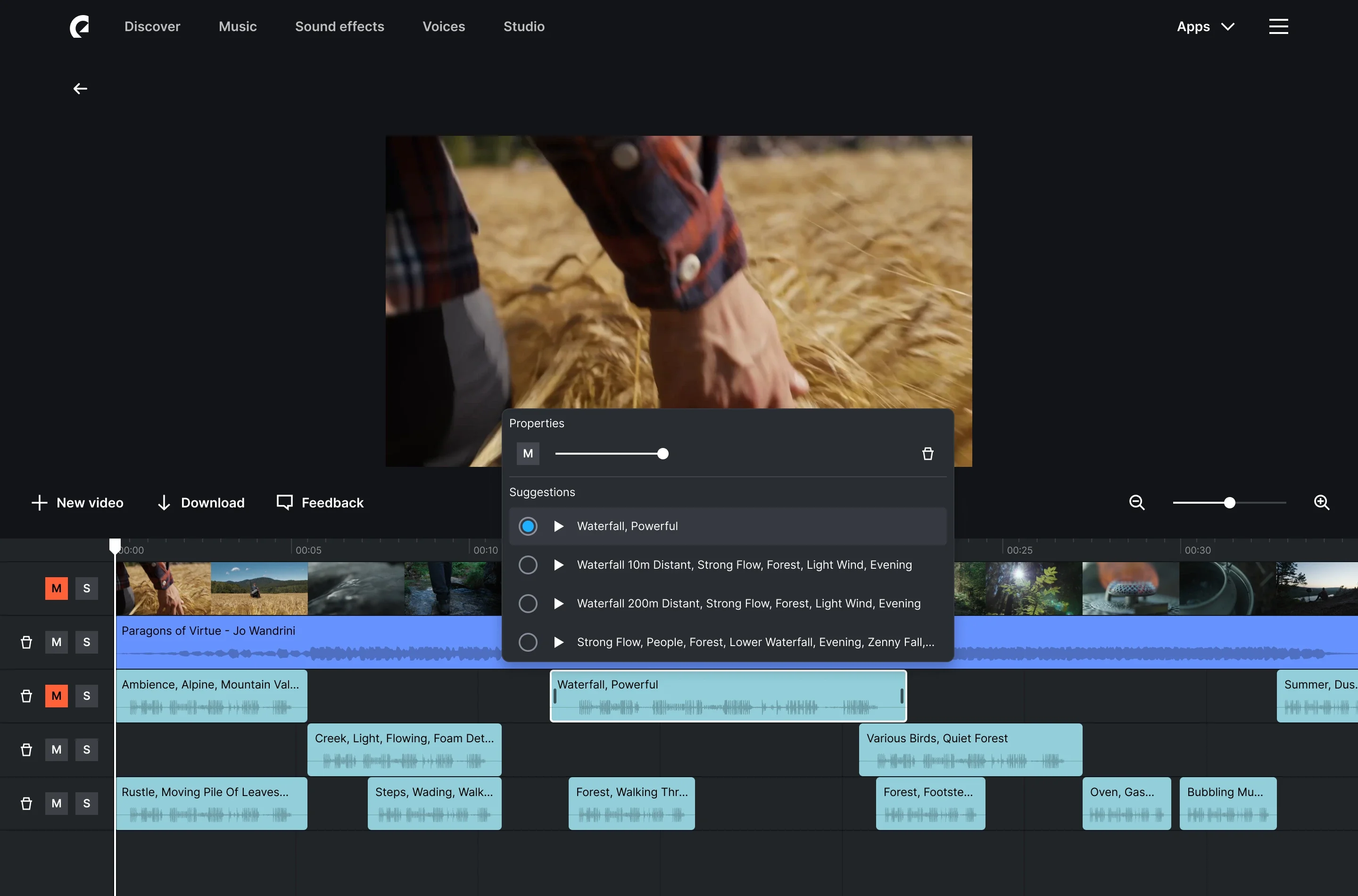 Fine-tune suggestions and edit the timeline