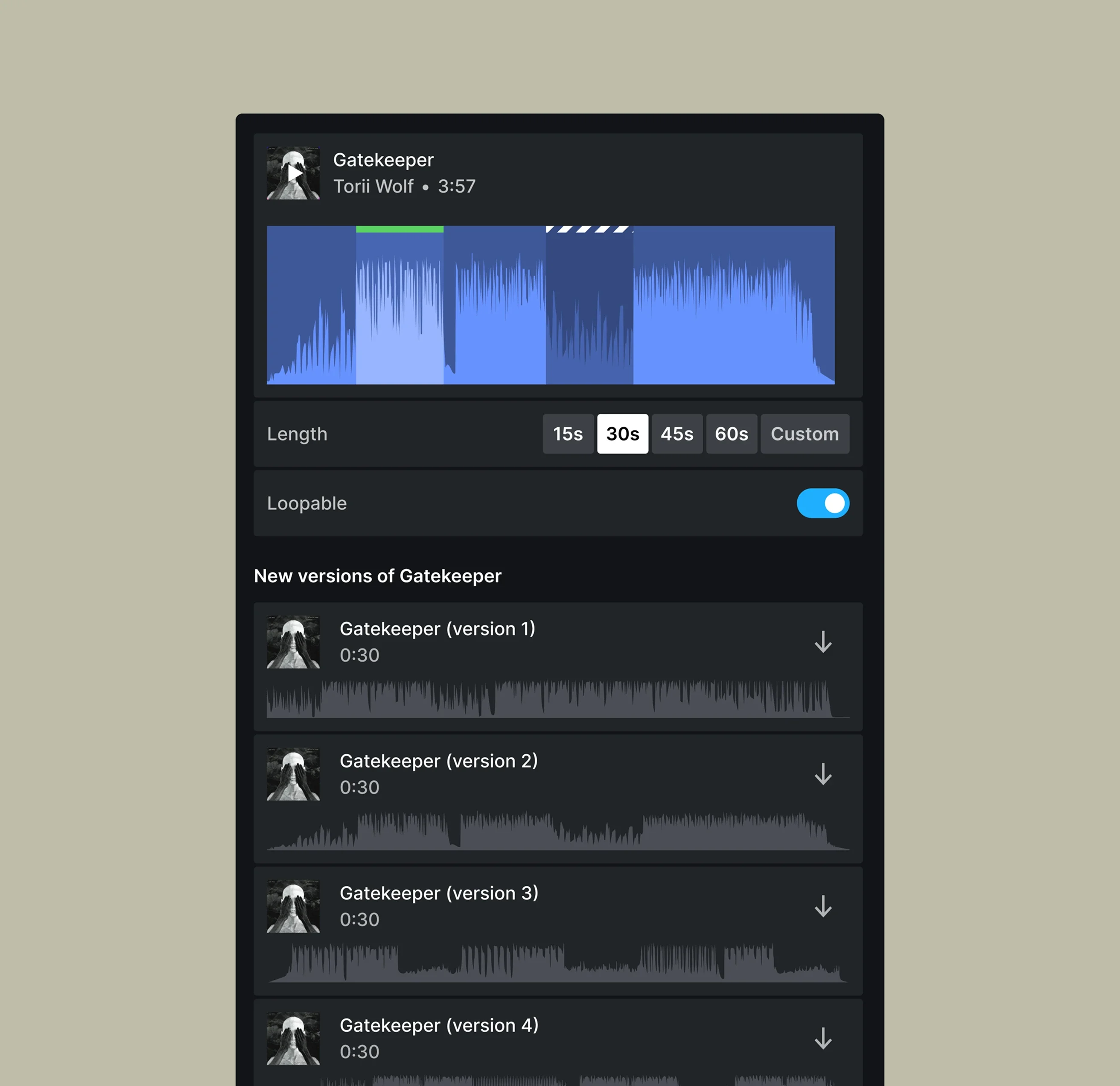 Customize tracks to fit perfectly