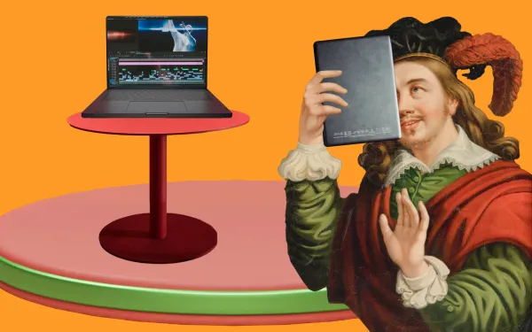 Man browsing TikTok on a tablet 